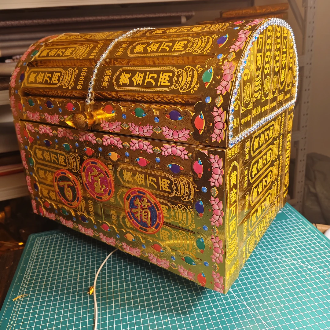 新款手工折纸莲花百宝箱半成品