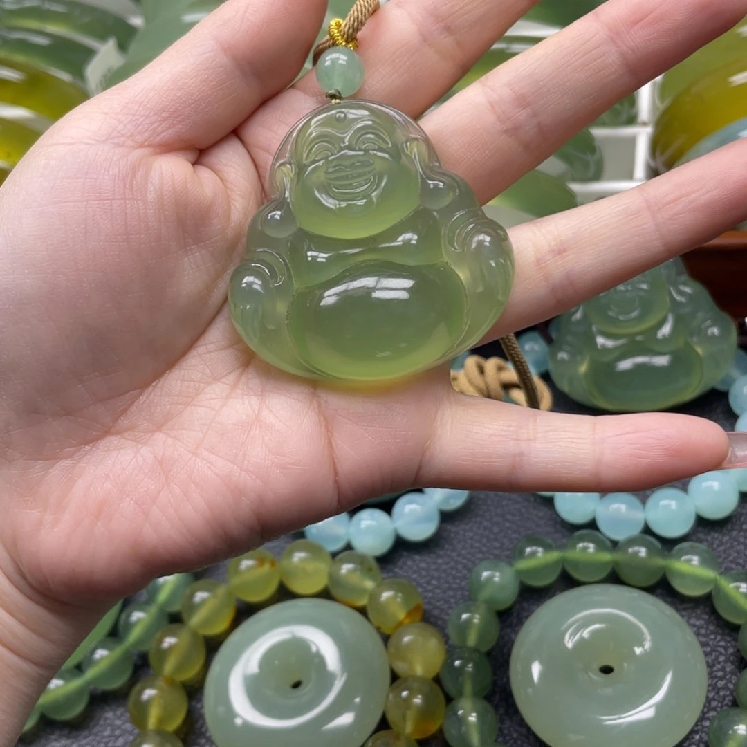 蛇纹石玉手镯未镶嵌月***?挂件