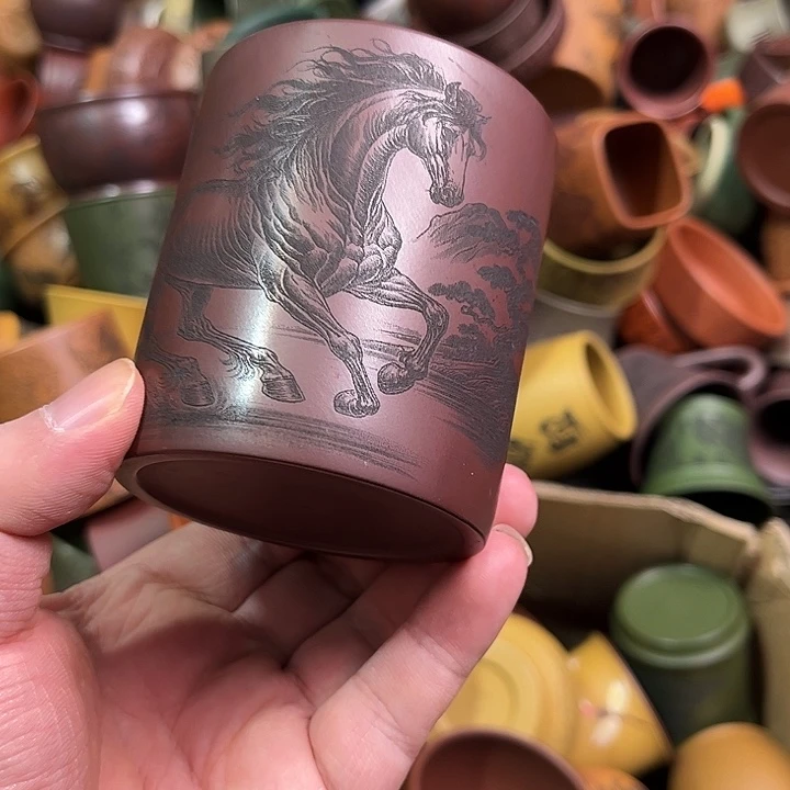 紫砂茶杯全手工紫砂主人杯