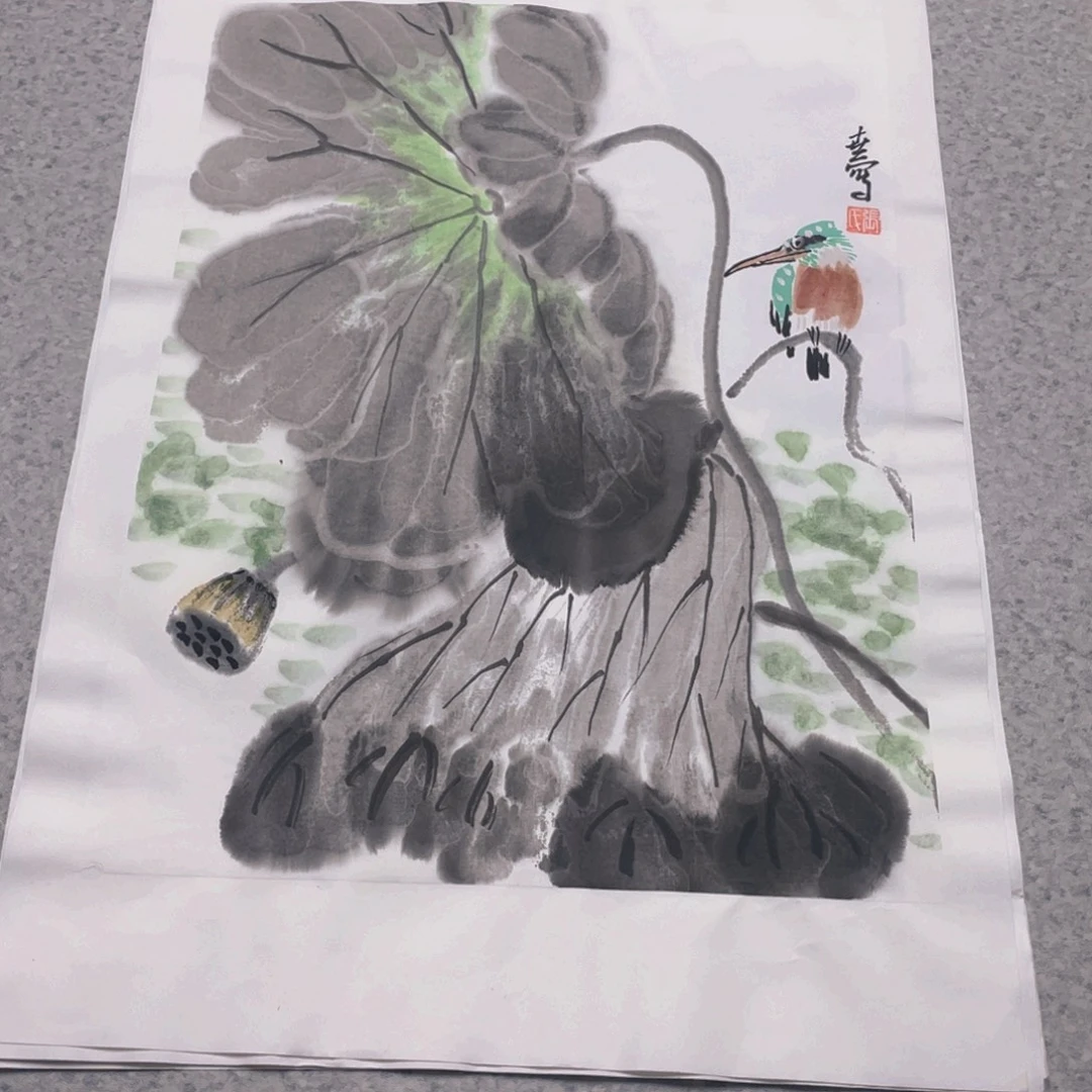 国画1.4平尺纯手绘国画作品