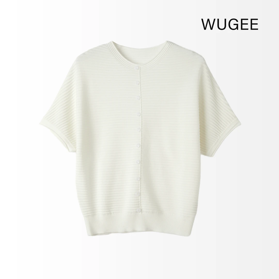 【WUGEE】桑蚕丝莱赛尔针织时尚休闲百搭夏季纯色圆领T恤