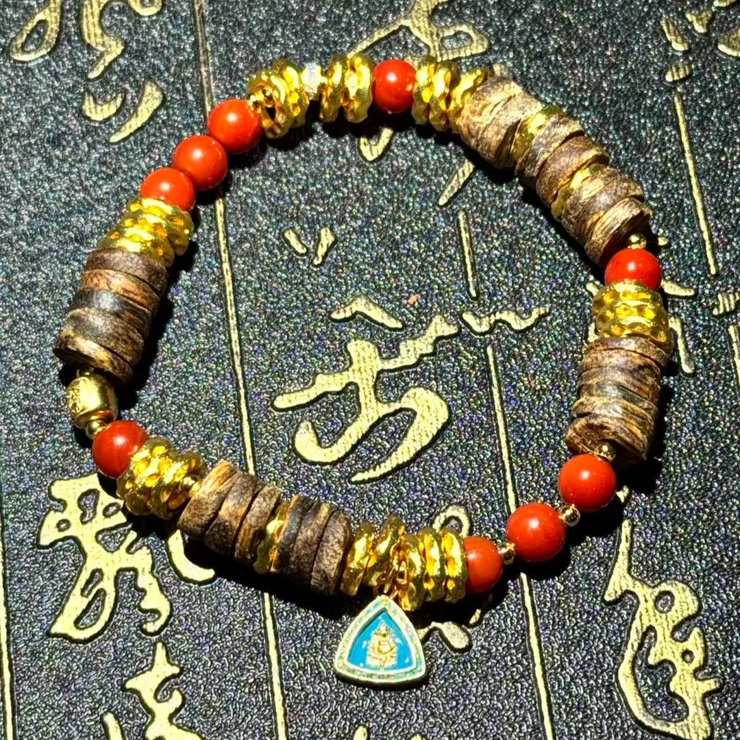 沉香K518野生奇楠沉香+红玛瑙配饰（无礼盒）