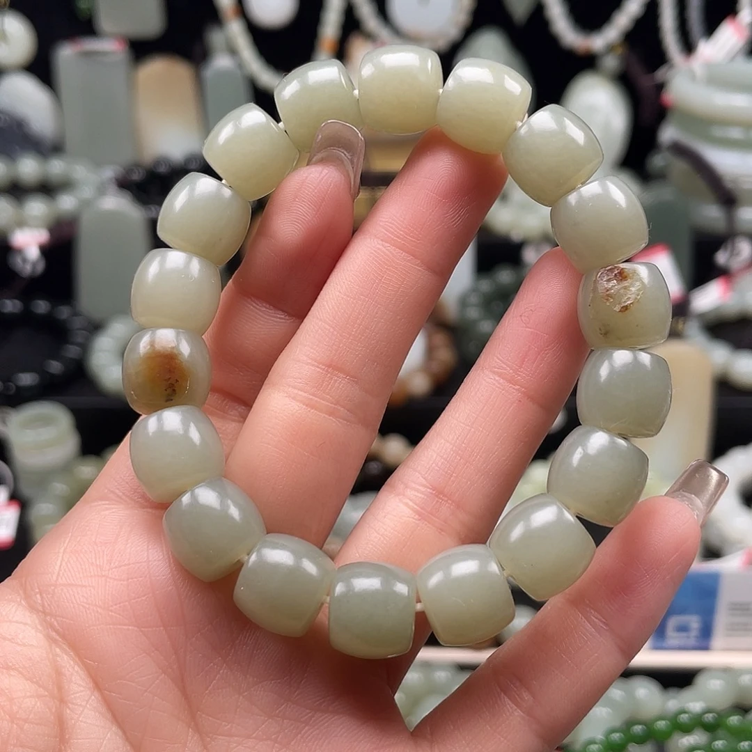 和田玉未镶嵌手链