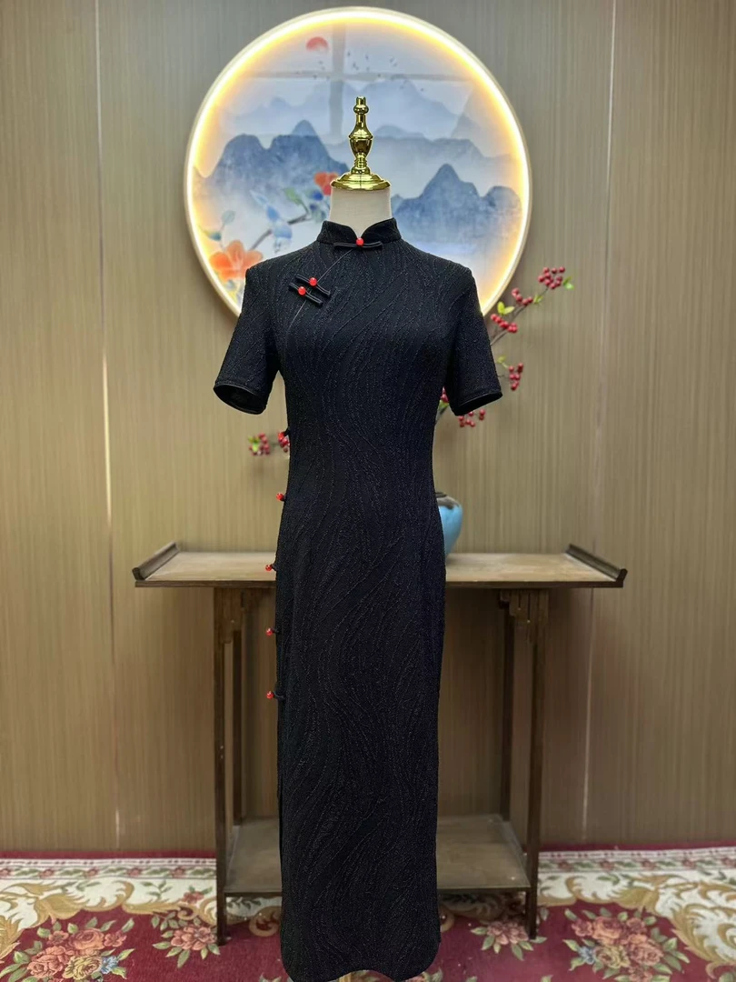 黯星 日常气质文艺国风显瘦优雅长款旗袍