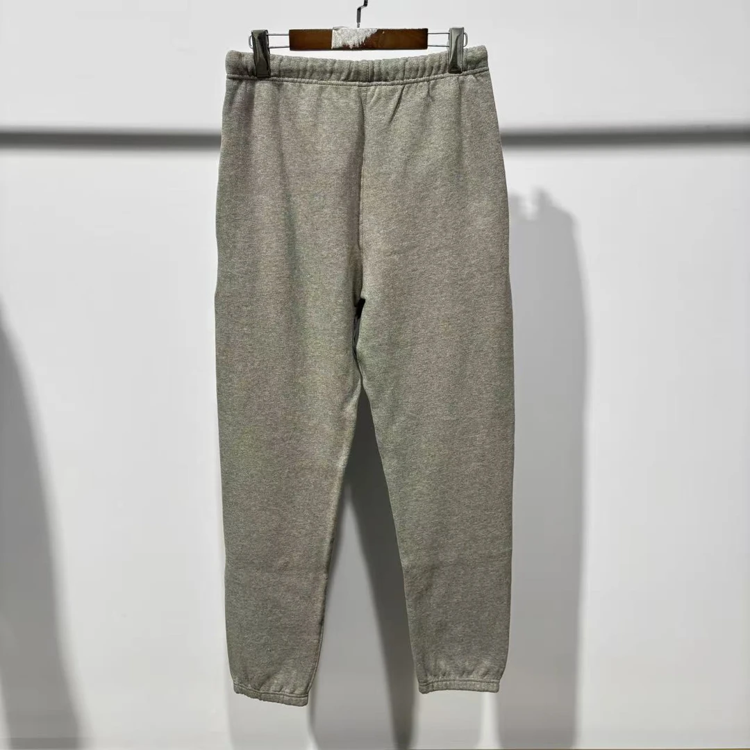 H-5[ ES ] 潮牌冬季深麻灰印花抽绳束脚加绒百搭卫裤  12301