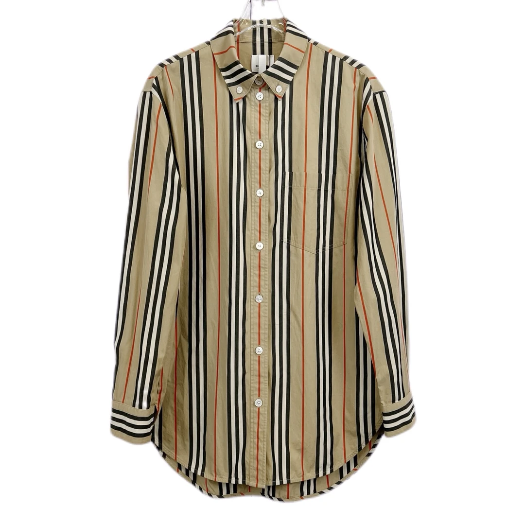 99新/Burberry/博柏利/40码/经典配色竖条纹长袖衬衫/010614