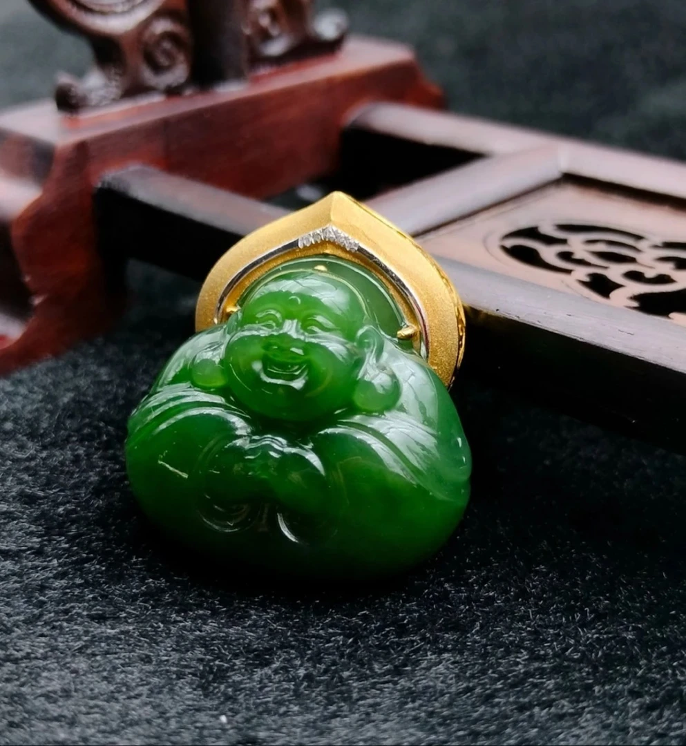 【同庆珍品】18k抱抱佛吊坠 不含链  LM09 *2004*