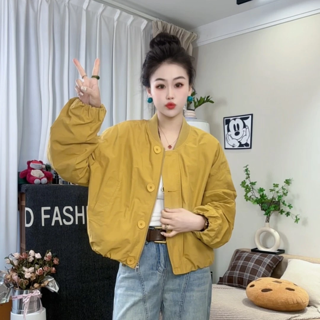 2025韩国高级感立领夹克外套女春秋装新款休闲超火的上衣