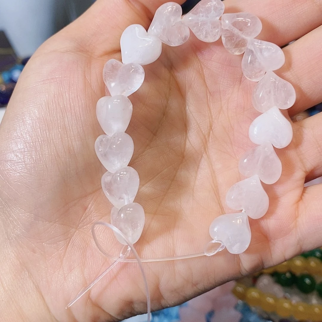 玛瑙/玉髓散珠天然白水晶屁桃12m m