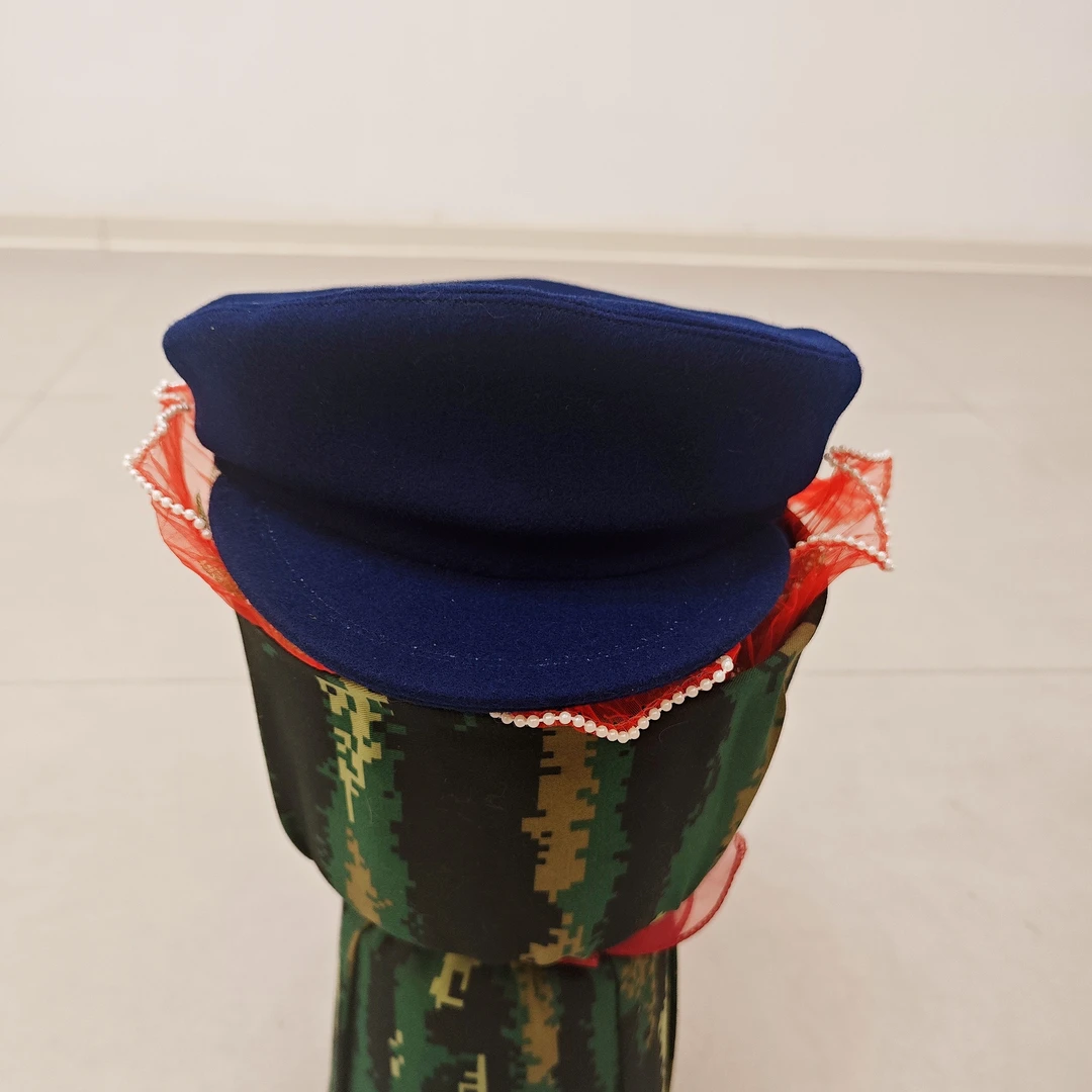 老货库存军蓝色解放老式帽子舞台表演影视演出呢子解放帽