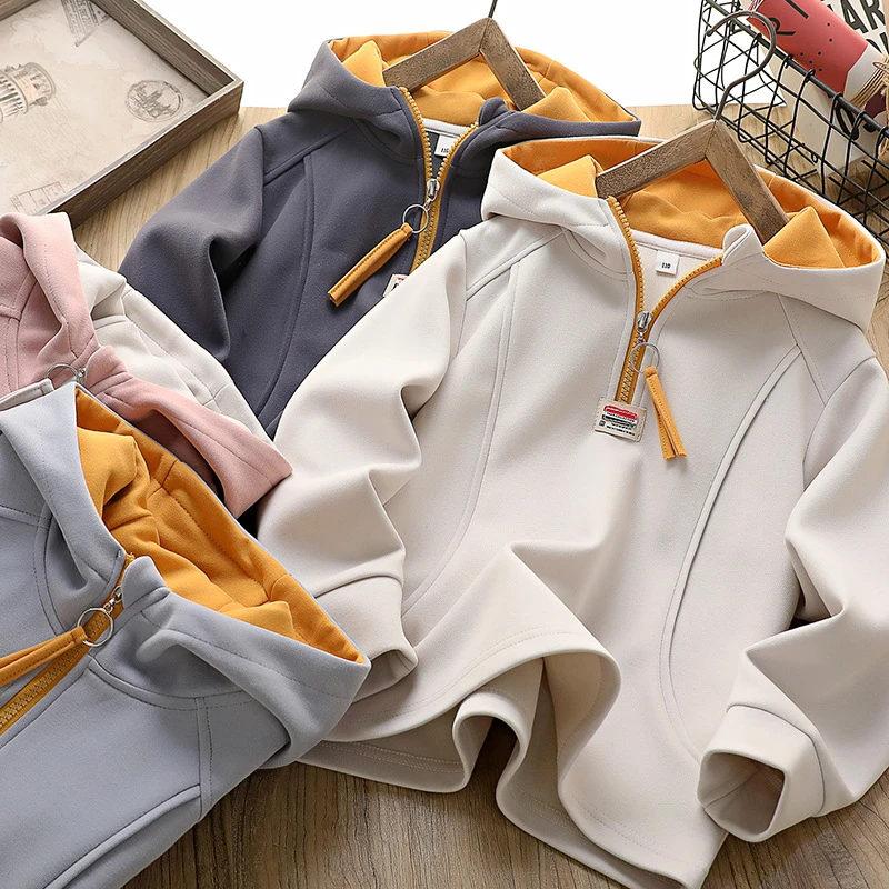 男童卫衣春秋款2025新款童装春装长袖上衣男孩中大童立领韩版外套