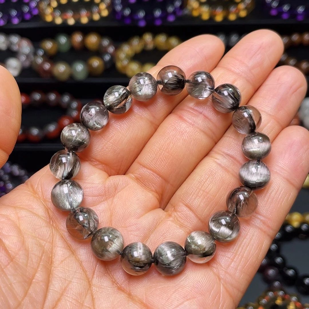 水晶手链未镶嵌银钛晶