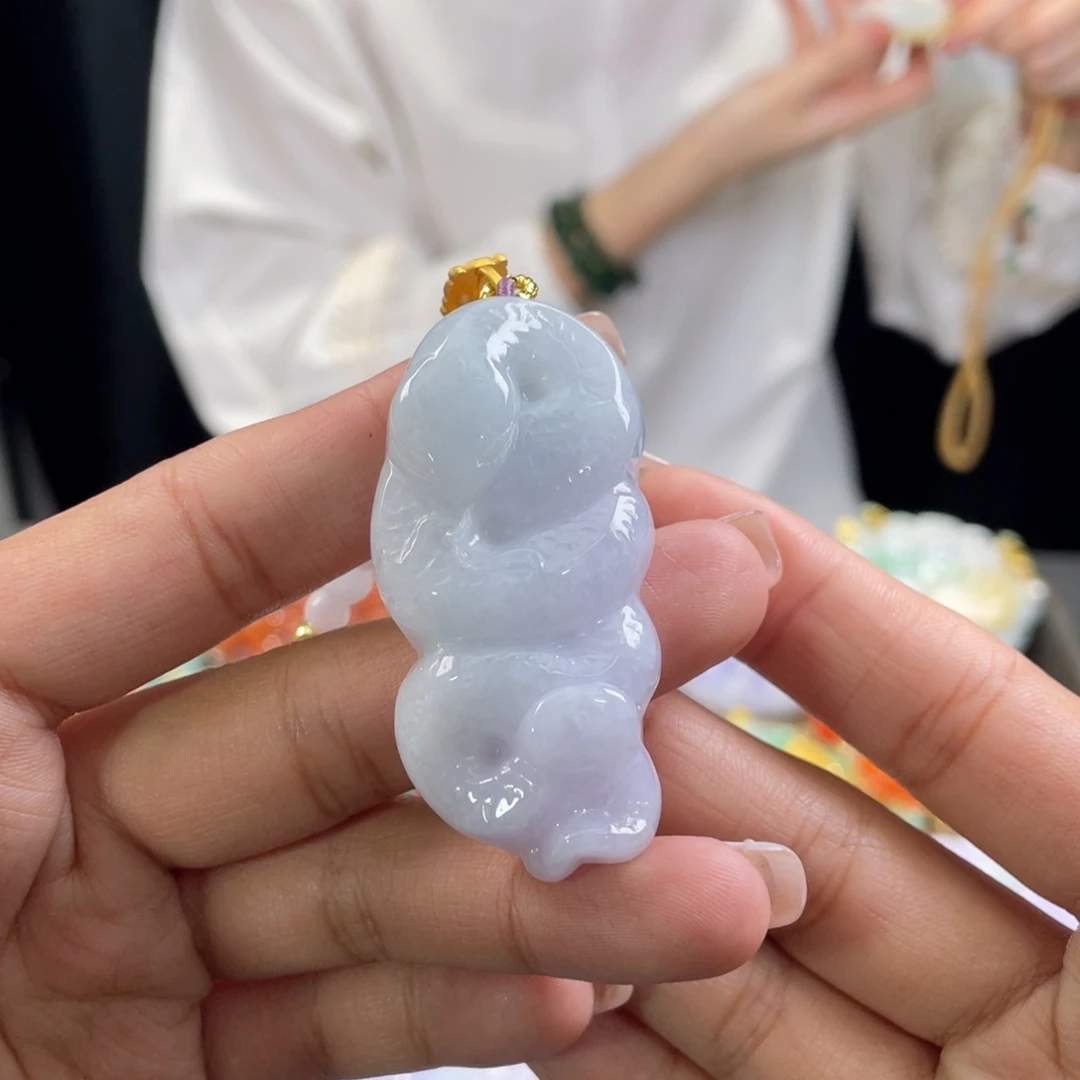 翡翠颈饰未镶嵌代编织