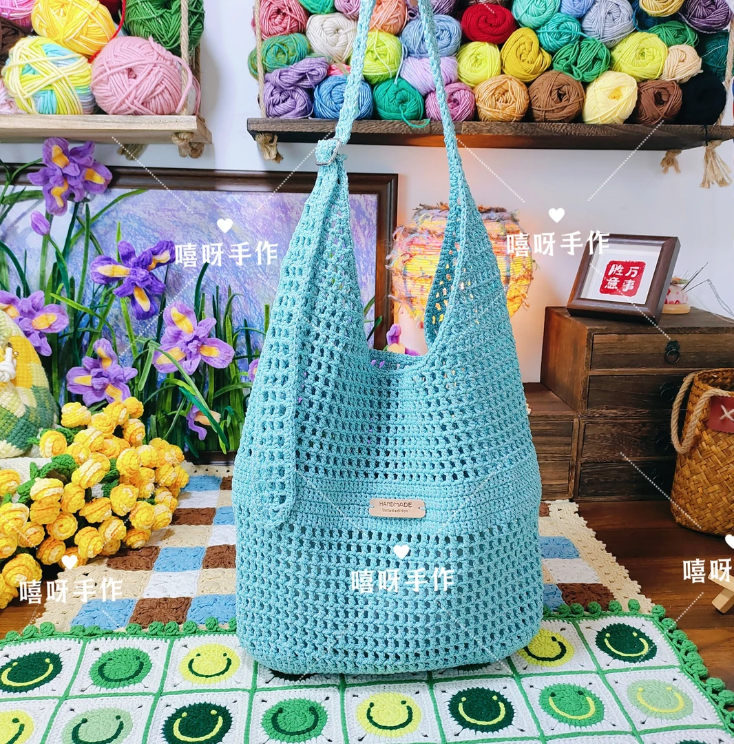 【材料包】纯手工钩织托特包小众镂空Diy材料包送朋友生日礼物夏季
