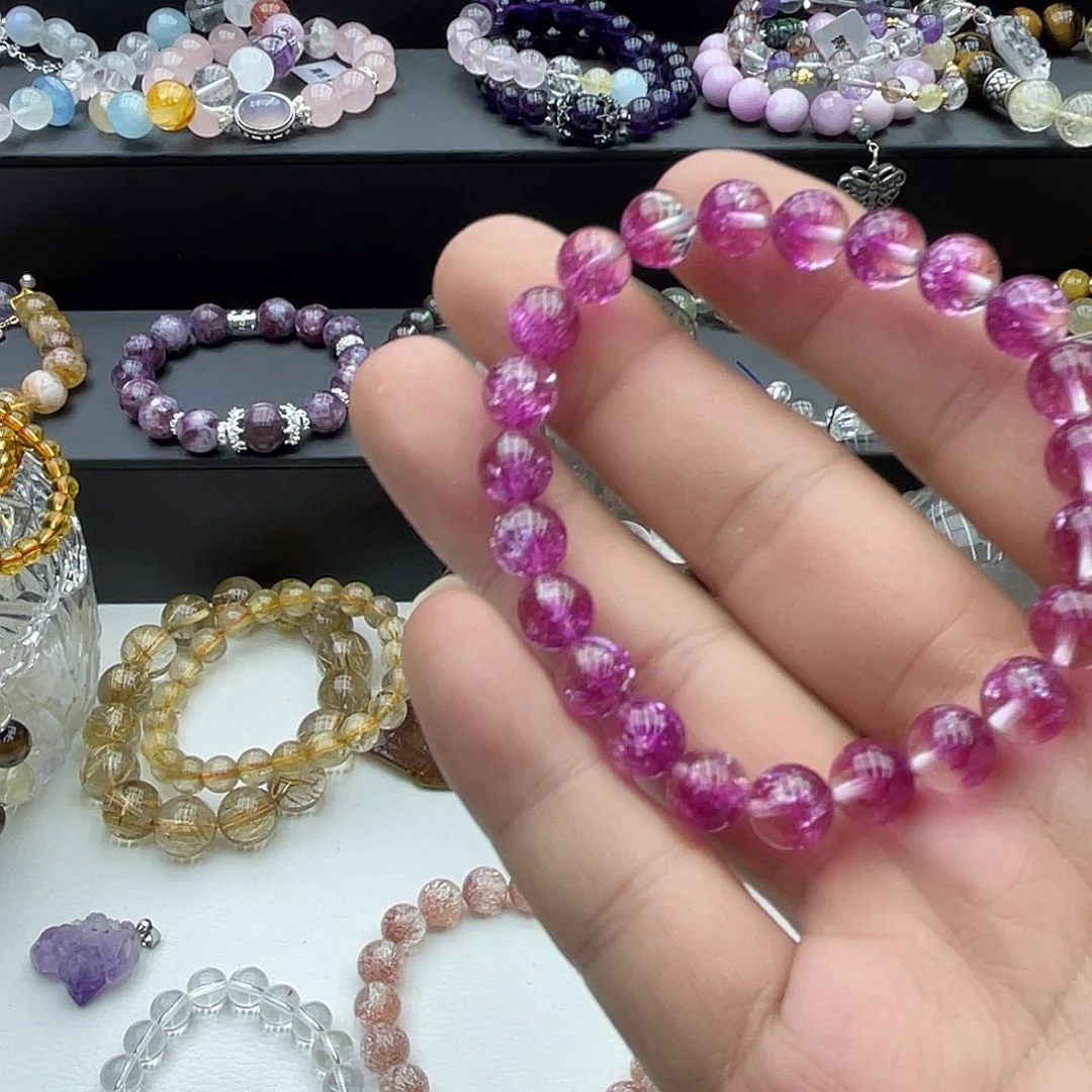 水晶手链未镶嵌紫超七