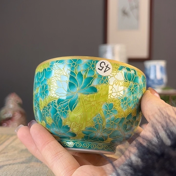 摆件景德柴烧茶杯多人