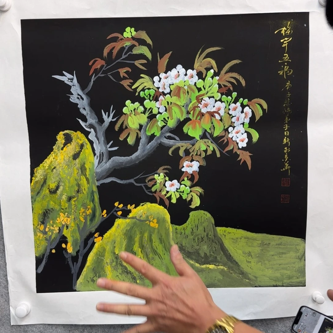 悲鸿弟子陈日新画作