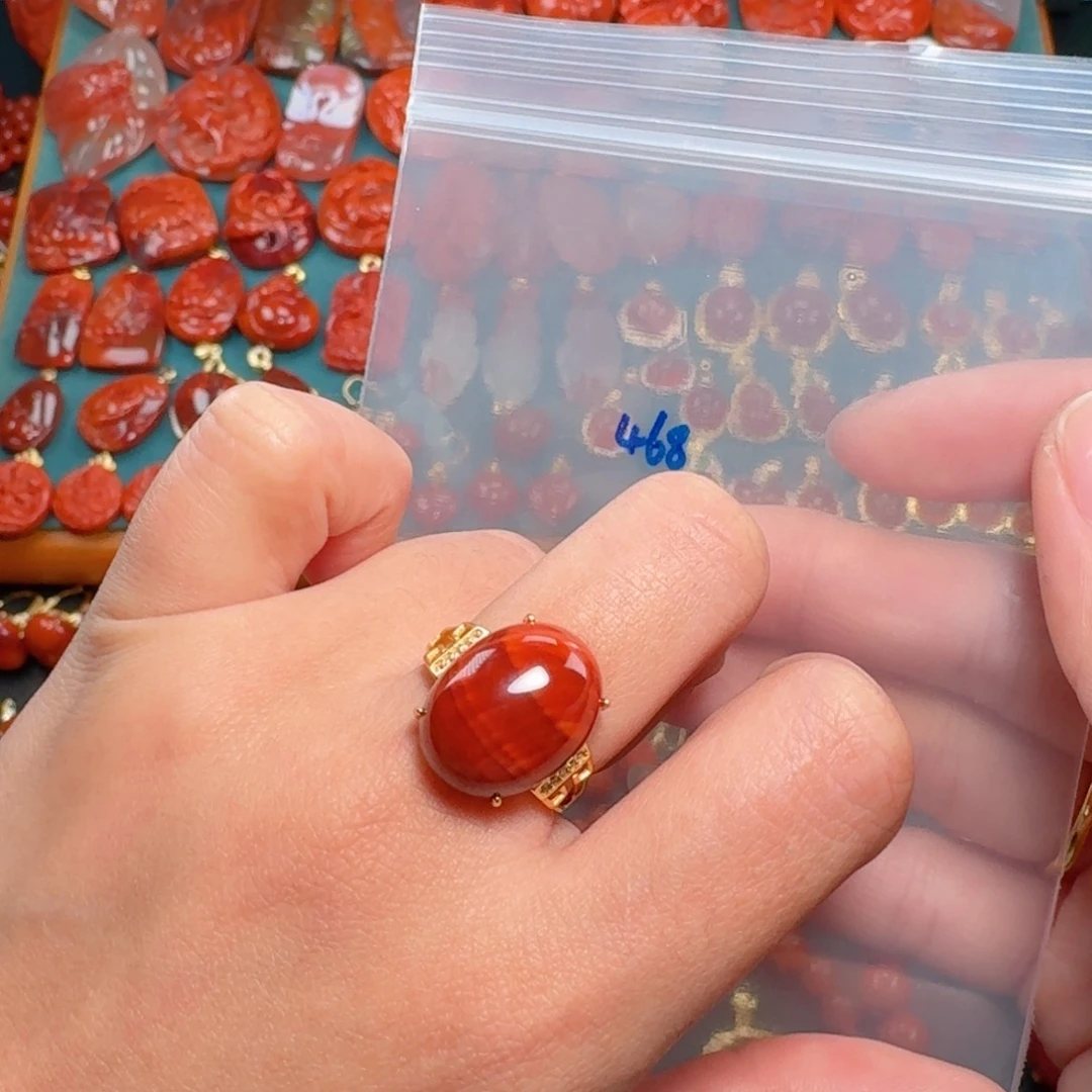 南红玛瑙南红银S925镶嵌