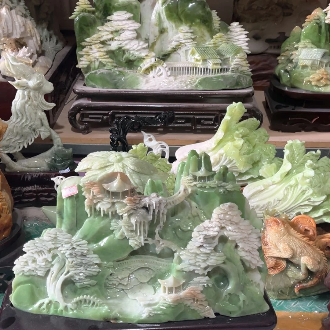 石材手工制作精品摆件