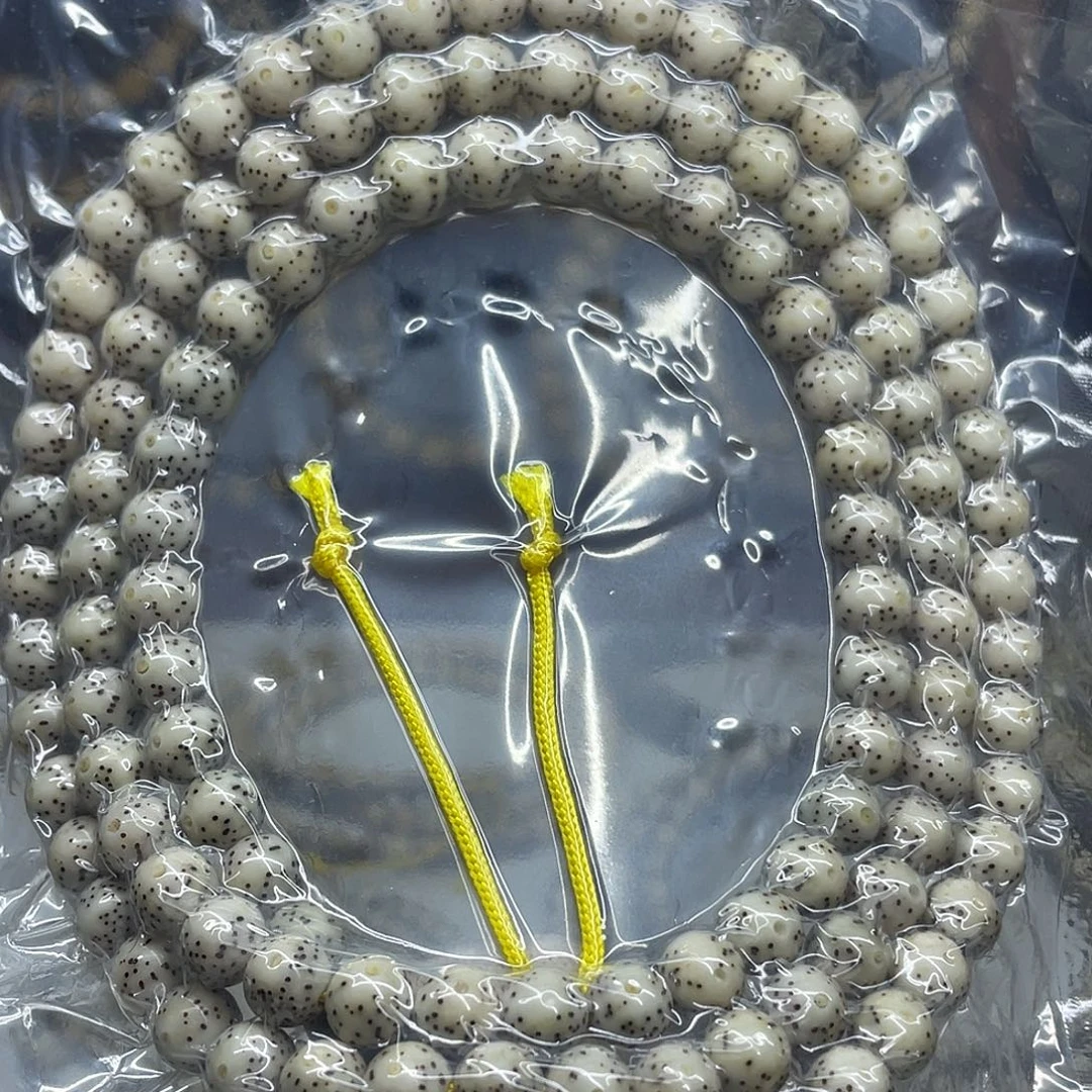 古***月星月菩提手串8圆珠，骨瓷白大眼睛