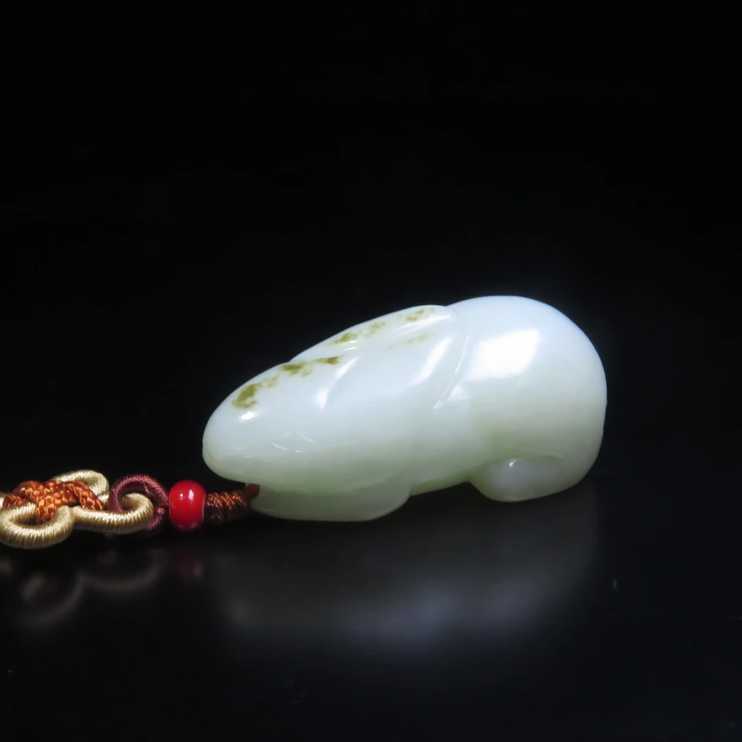 清代玉兔把件/MZ597353/和田玉/民族文物