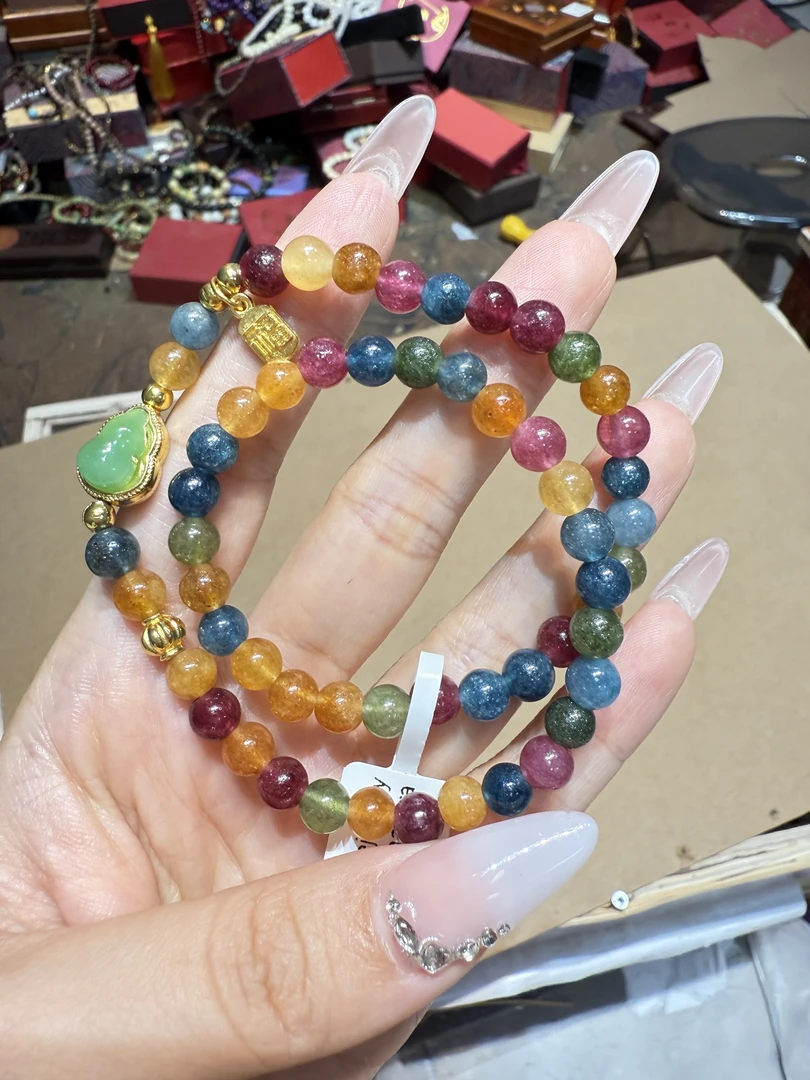 手链 七彩双圈手串无礼盒S1497