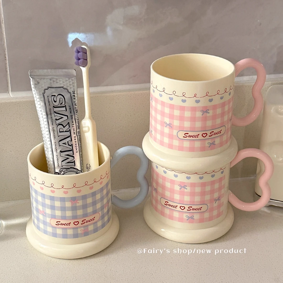 高颜值洗漱杯牙杯家用宿舍刷牙杯子学生情侣一对便携2025新款牙缸