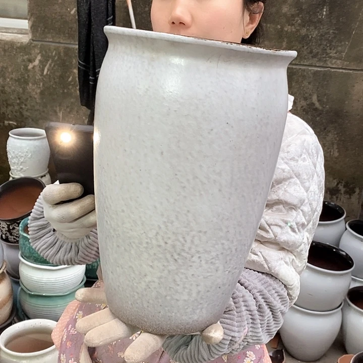 紫砂花盆瑕疵口20高31