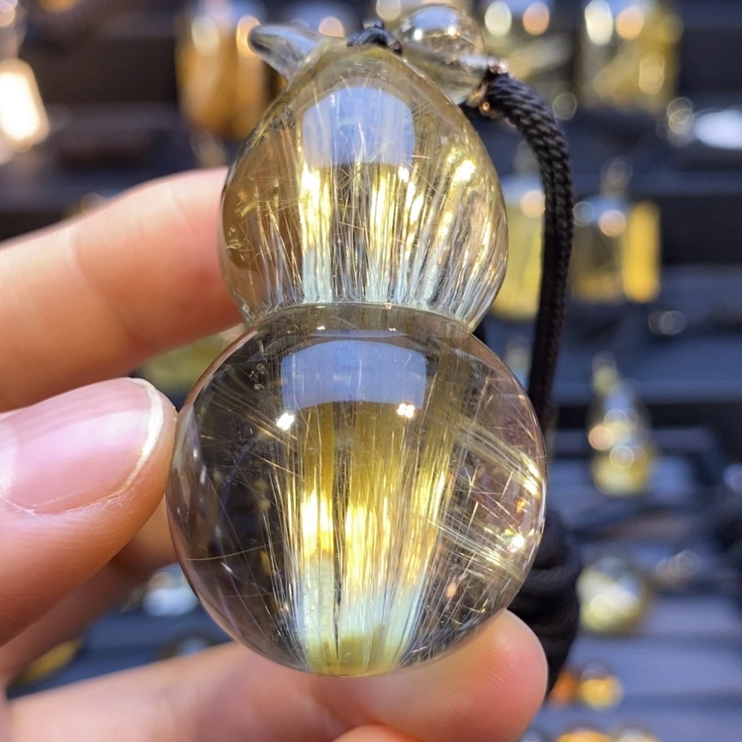 颈饰未镶嵌水晶钛晶葫芦吊坠