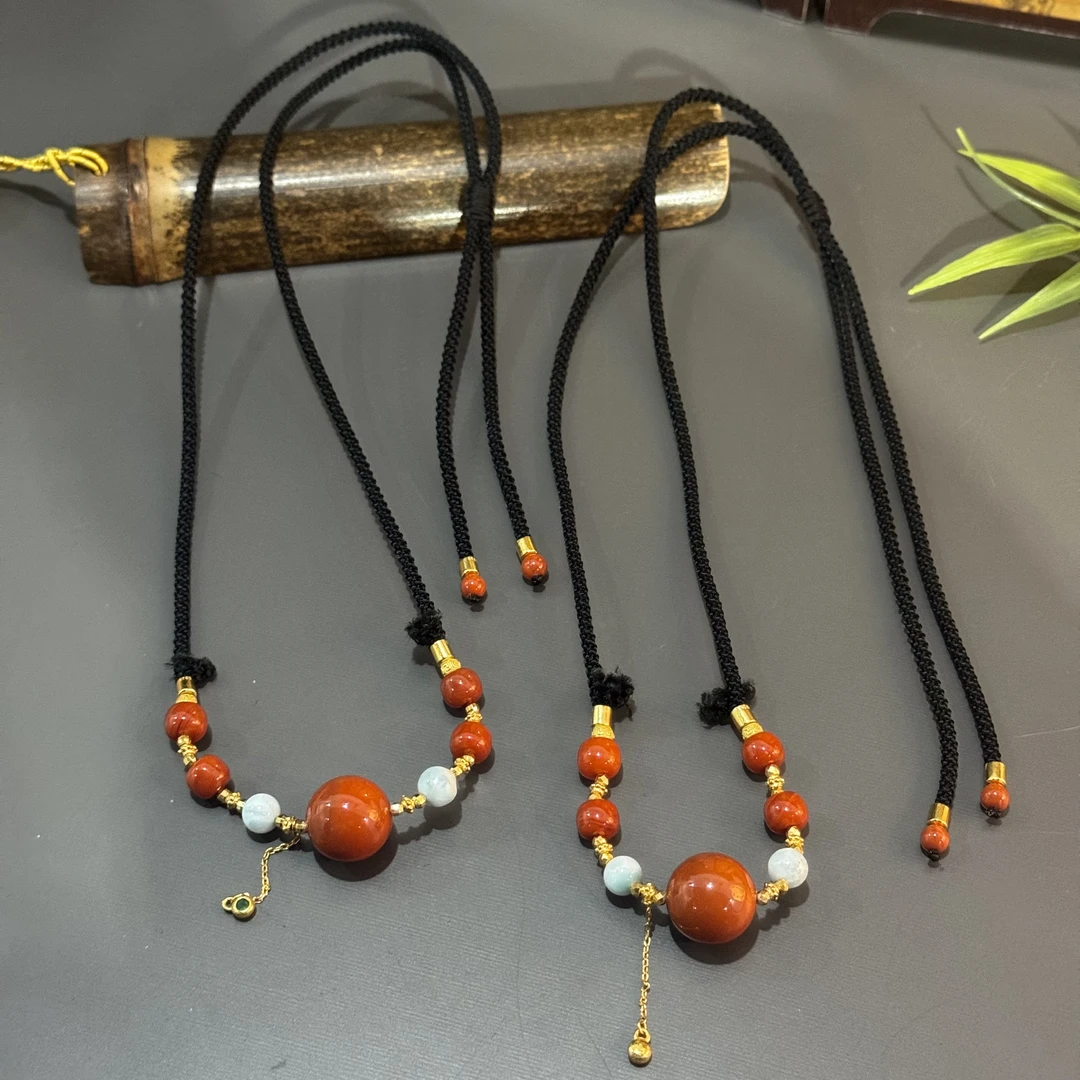 【景旺】14mm+南红锁骨链@多样性只发其中一件