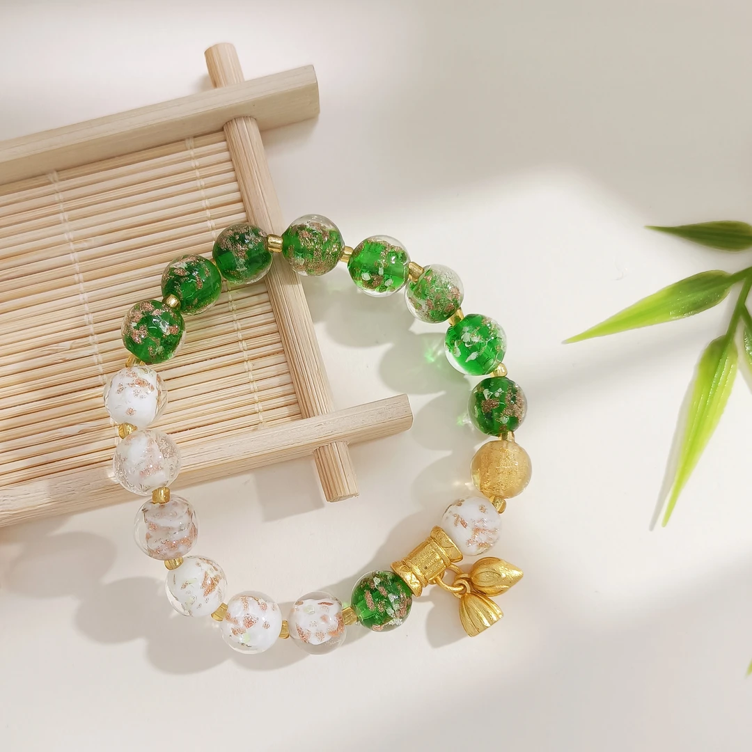 WQS-002907【莲之慧光】琉璃 国风女款手链