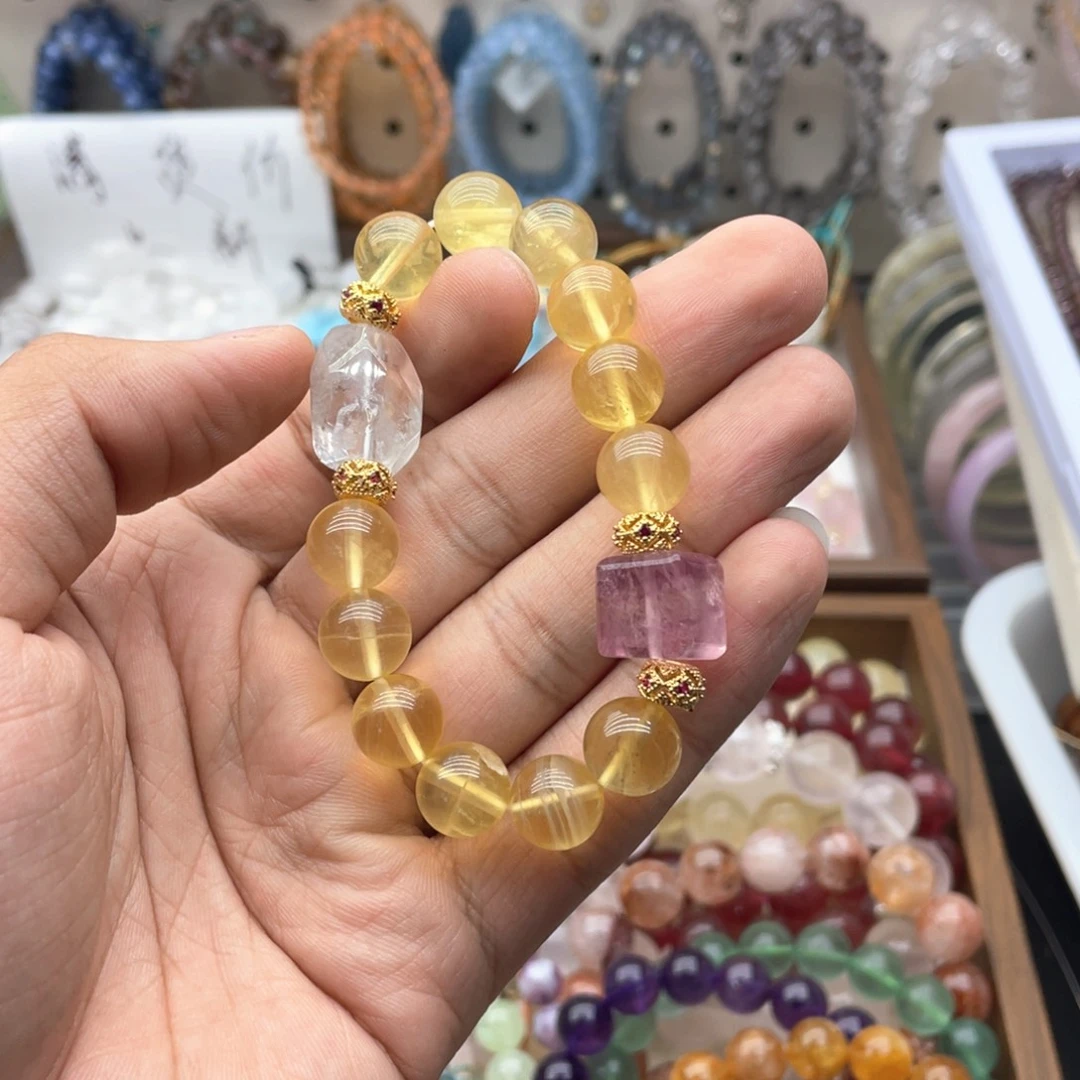 手链未镶嵌烟晶黄萤石