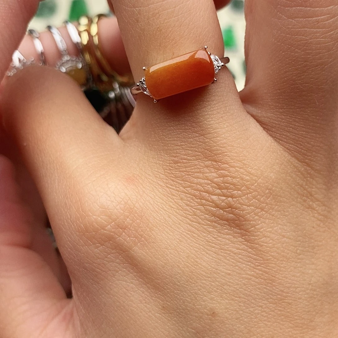 翡翠银S925镶嵌戒指