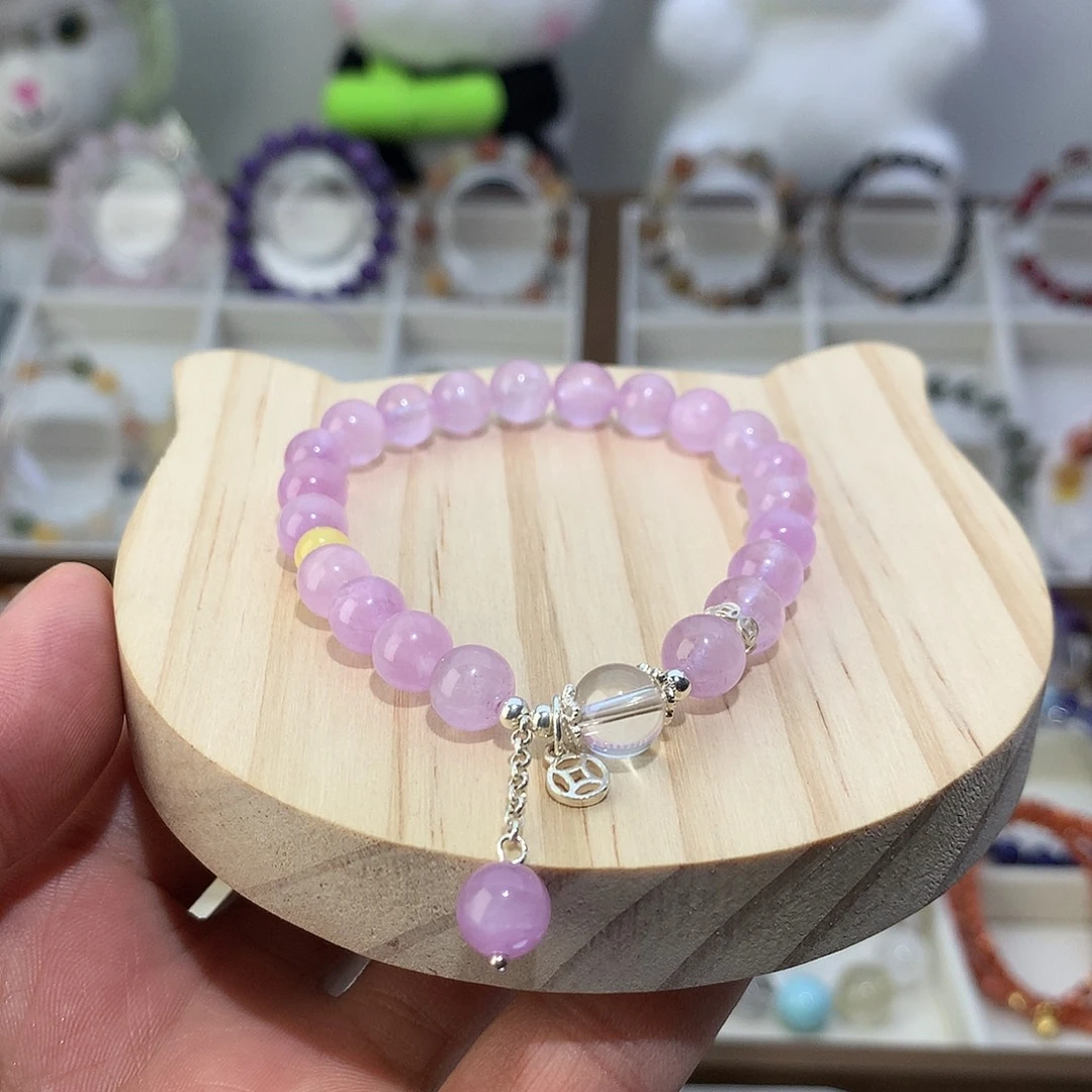 手链银S925镶嵌水晶紫锂辉手链