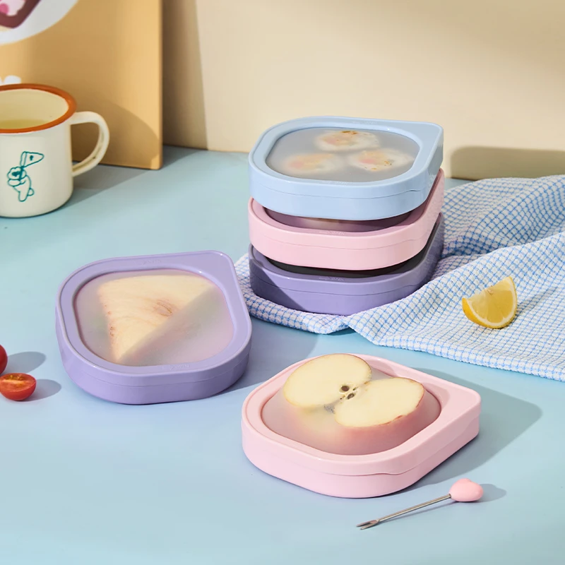 诺室水果保鲜盒硅胶收纳盒柠檬牛油果保存盒食品级冰箱储存密封盒