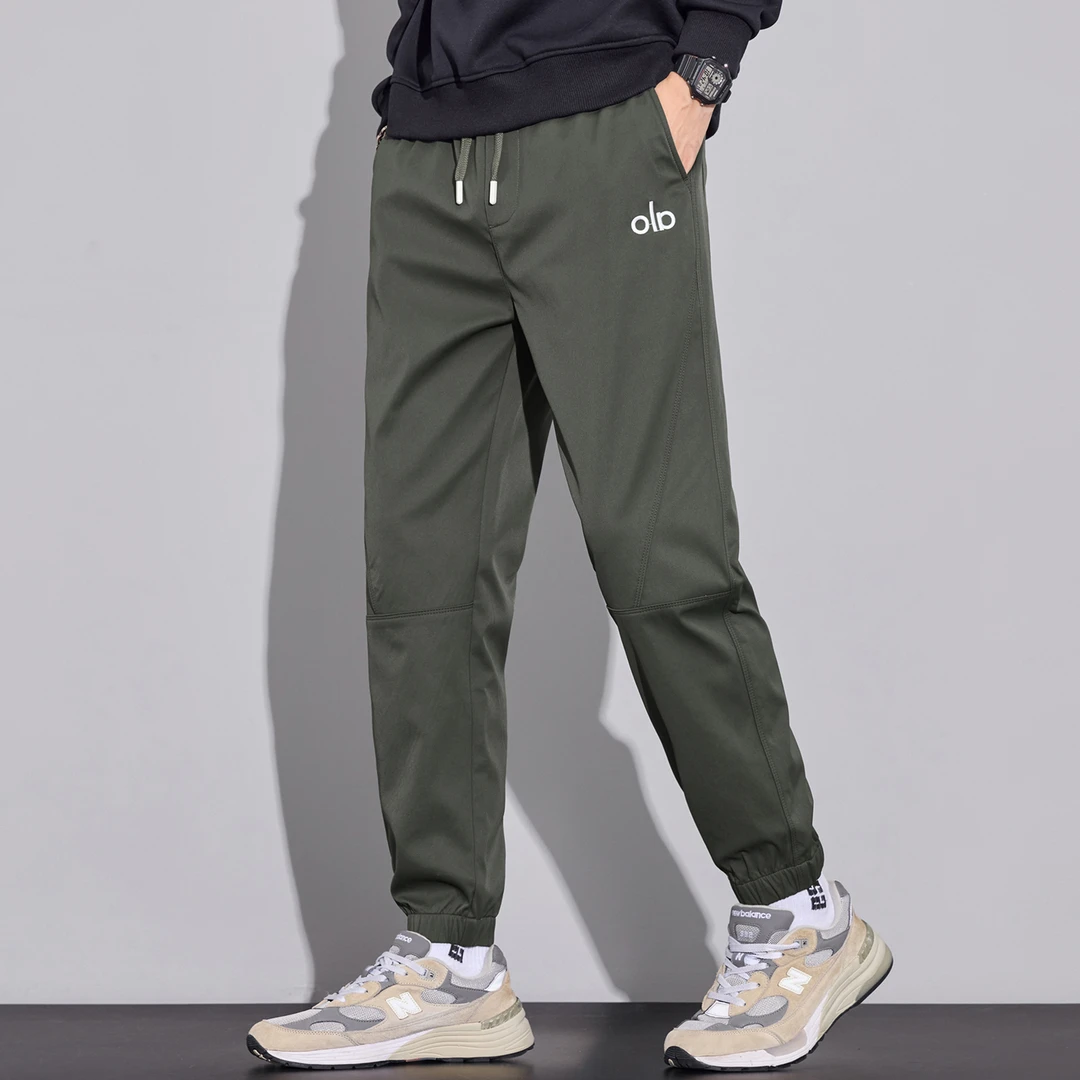 秋冬精梳长绒棉宽松束脚休闲裤弹力舒适时尚刺绣百搭男女同款长裤