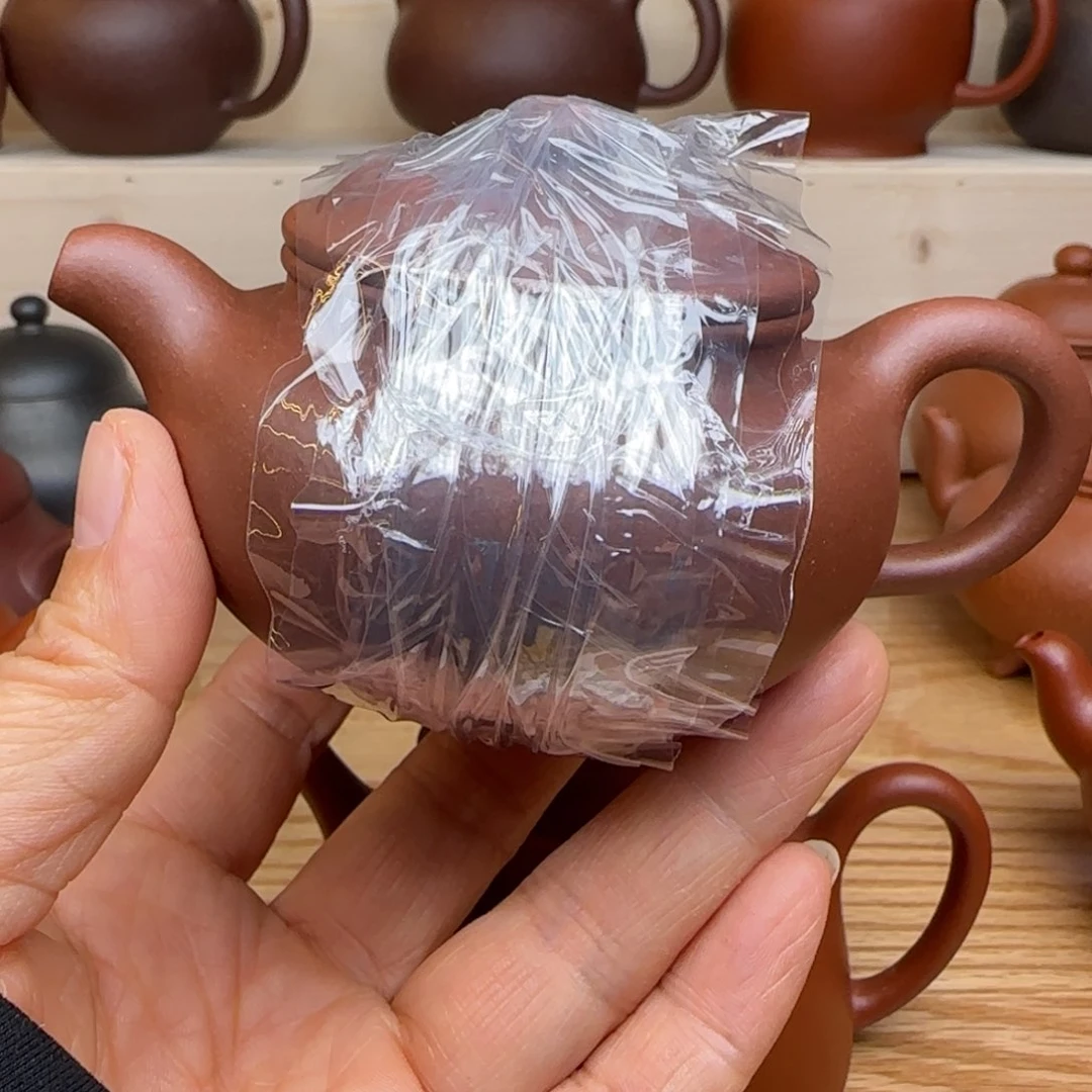 紫砂茶壶美**角紫泥小仿古