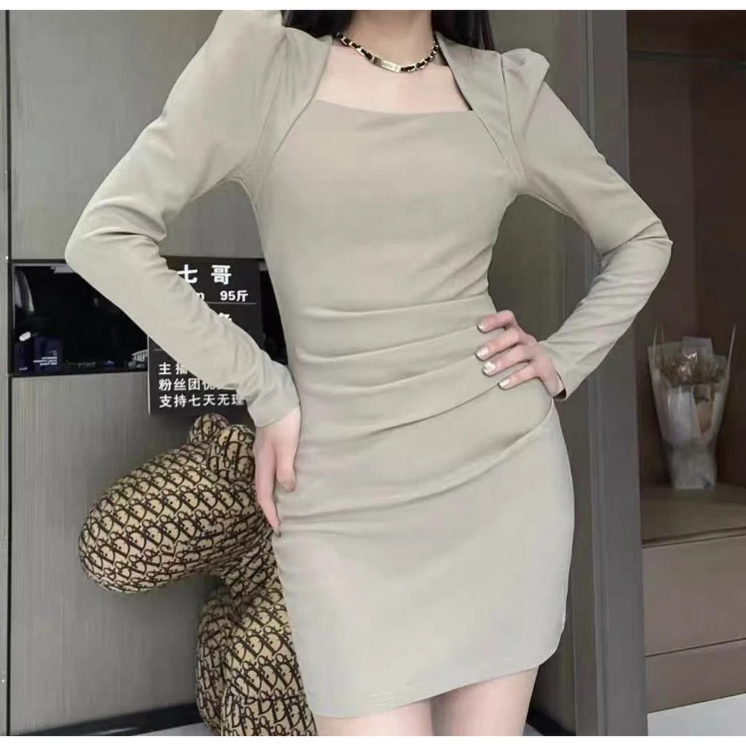 1100 GZ七楼B2时尚秋装新款秋冬长袖气质修身显瘦裙子连衣裙