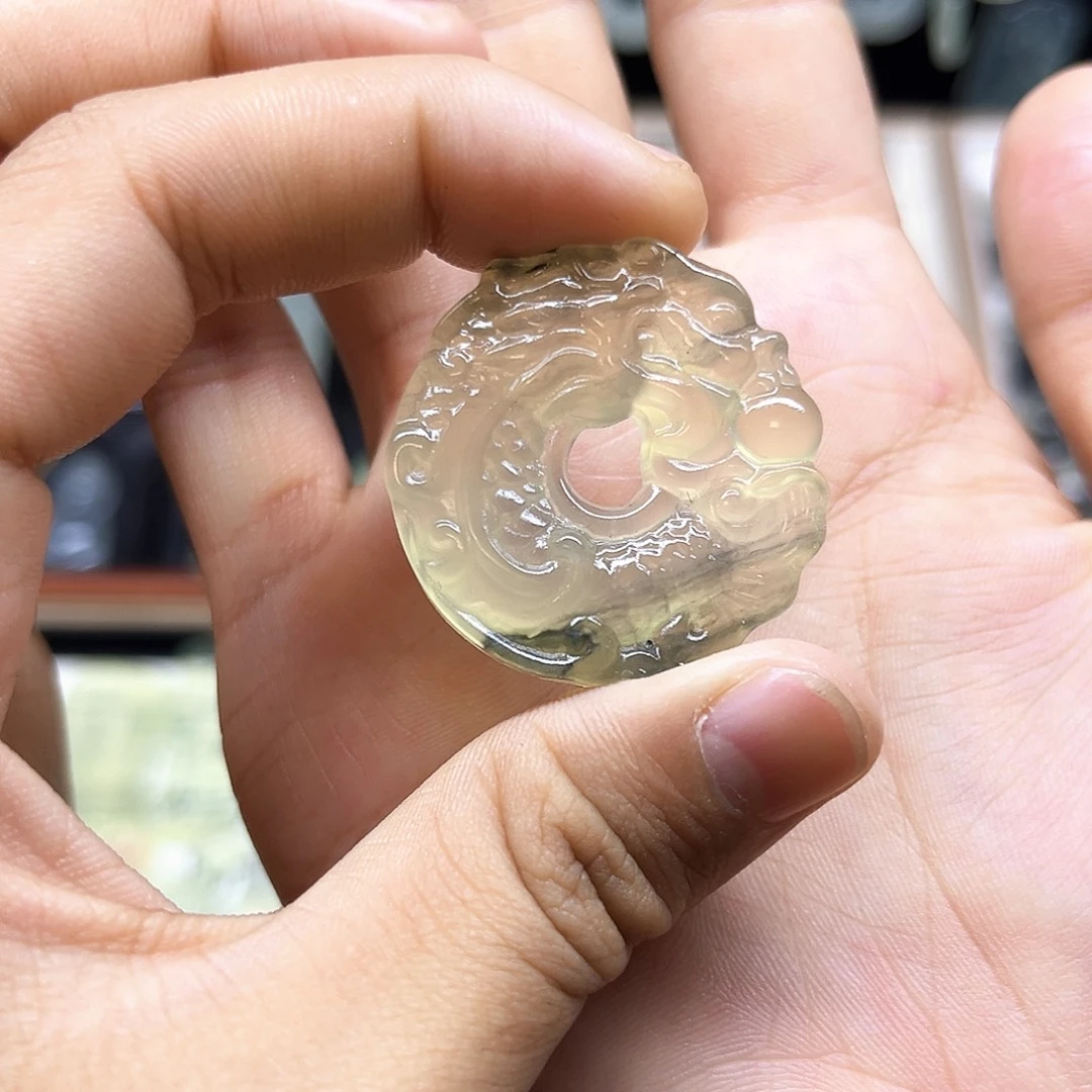 蛇纹石玉未镶嵌吊坠(赠链)
