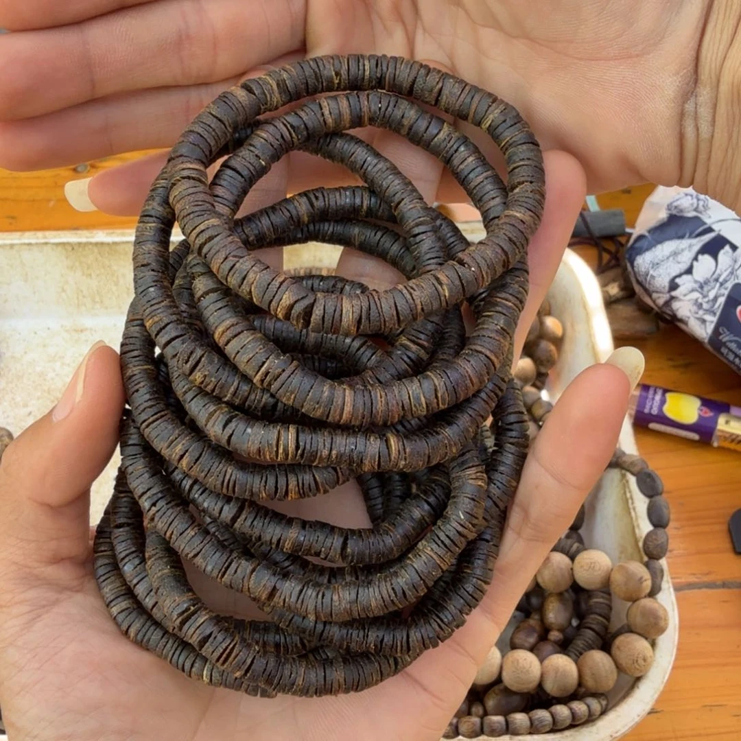 沉香沉香碎屑单圈沉水片珠6克多样性发一