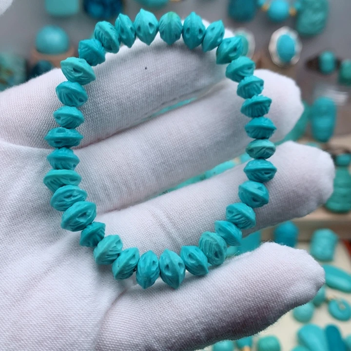 绿松石未镶嵌挂件