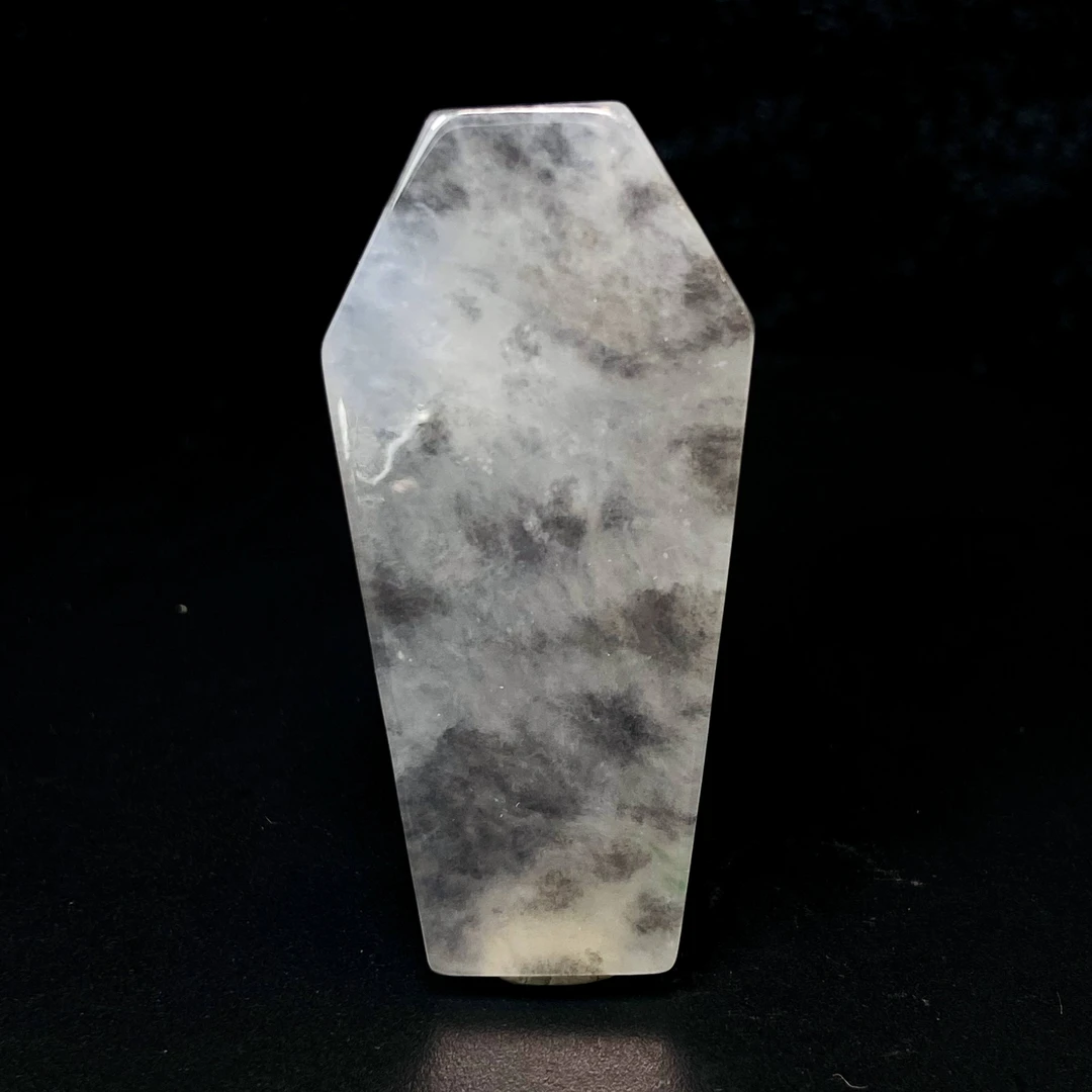 RX8天然缅甸A货翡翠冰胶乌鸡无事牌/052320/北京中保拍卖