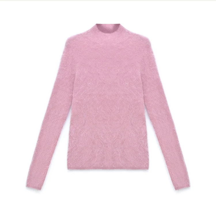 LI`NIULADY/历妞女人【柔】【米粒】桑蚕丝羊绒拉绒女款打底衫