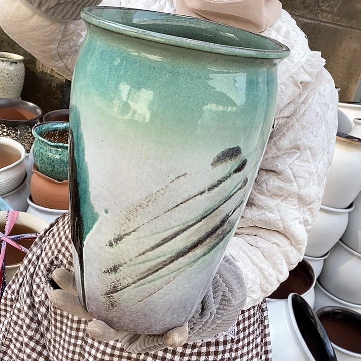 紫砂花盆瑕疵口20高31