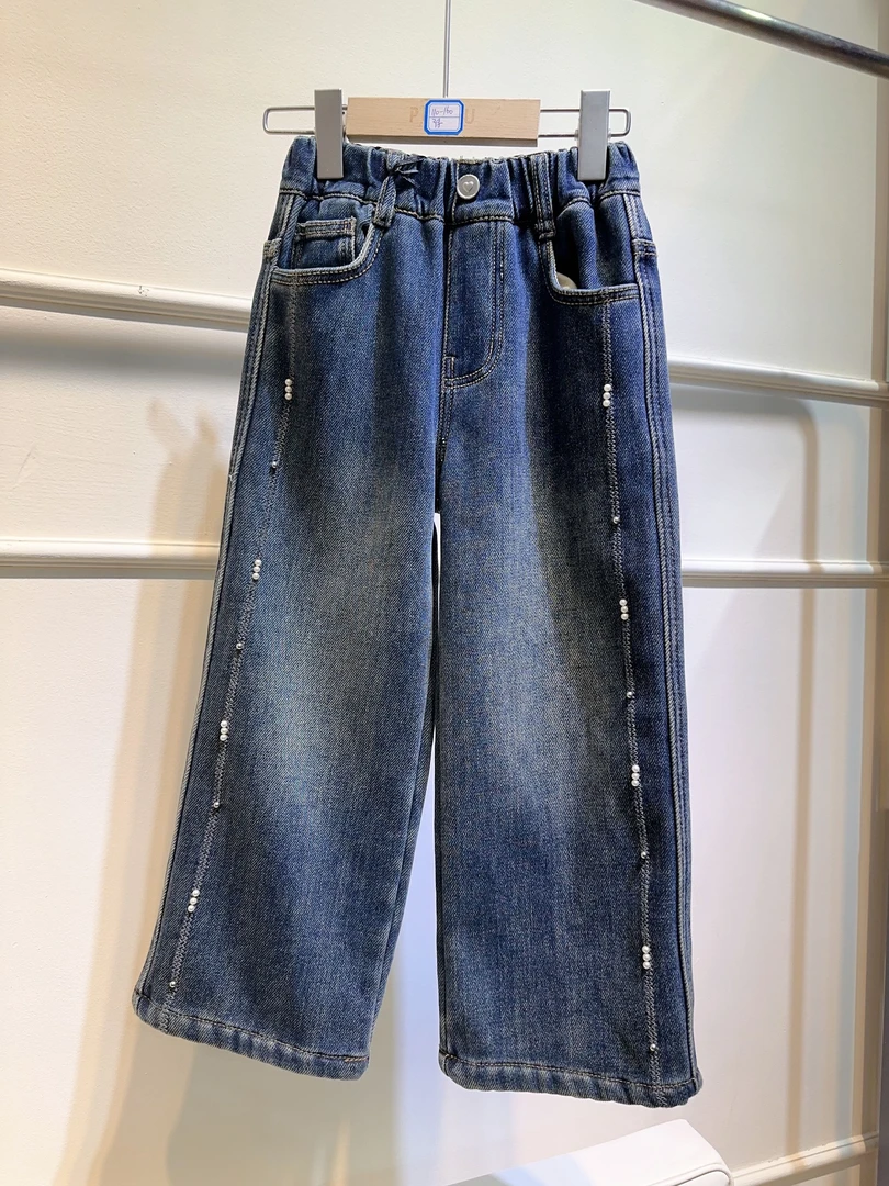 52892款儿童加绒牛仔裤