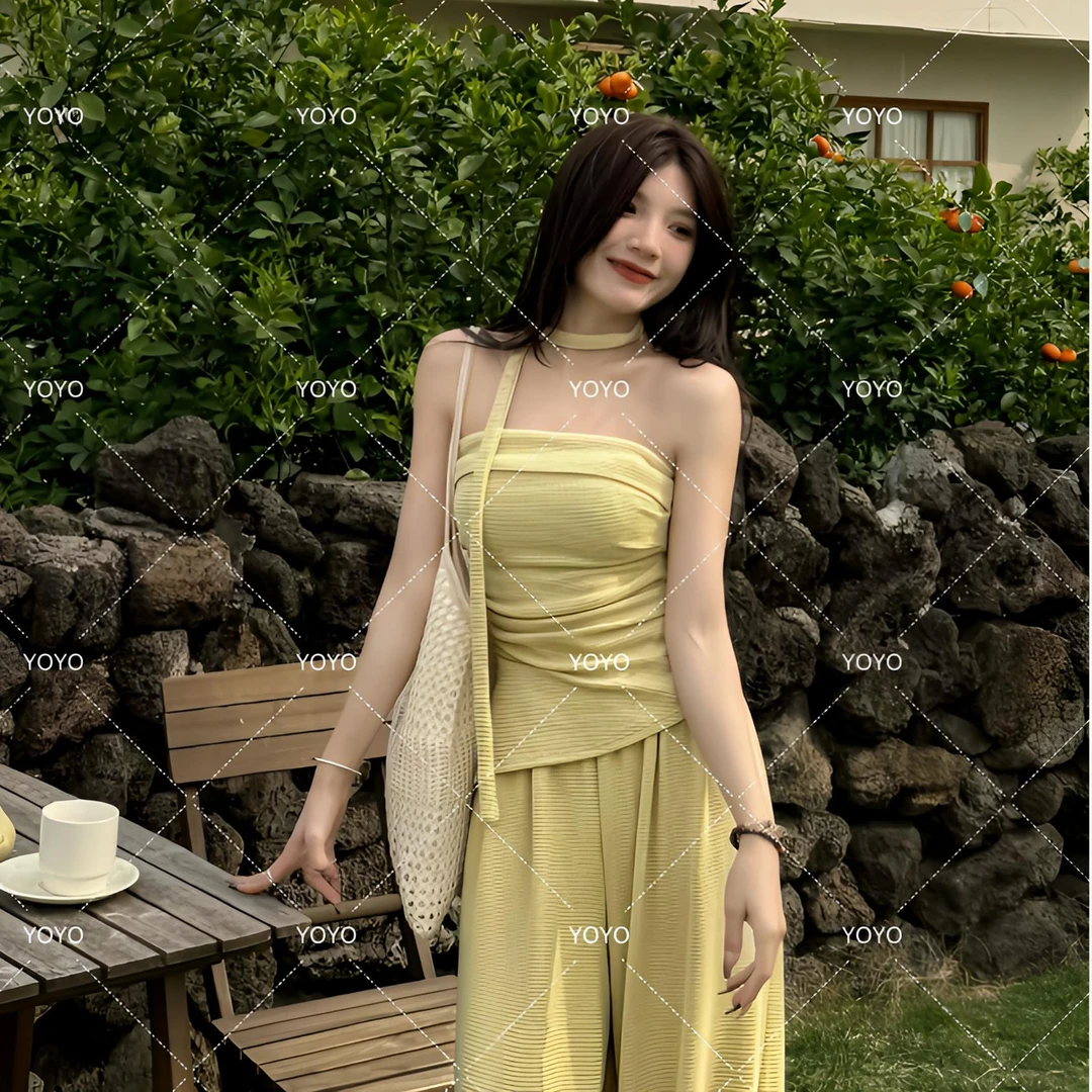 YOYO自制【华夫格抹胸】夏款显瘦气质性感纯欲防滑抹胸上衣