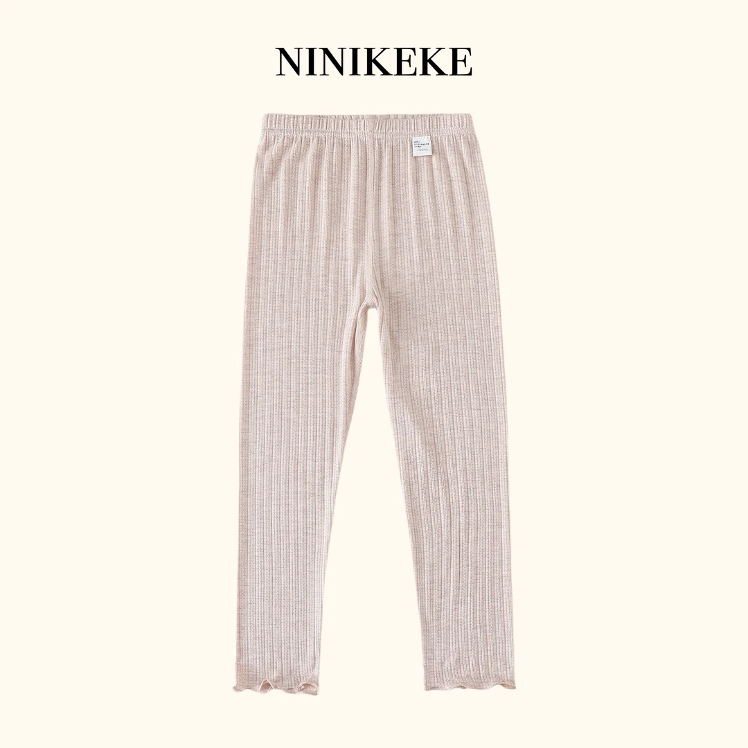 【妮妮珂珂】雅赛尔洋气提花木耳边九分打底裤防晒裤防蚊裤