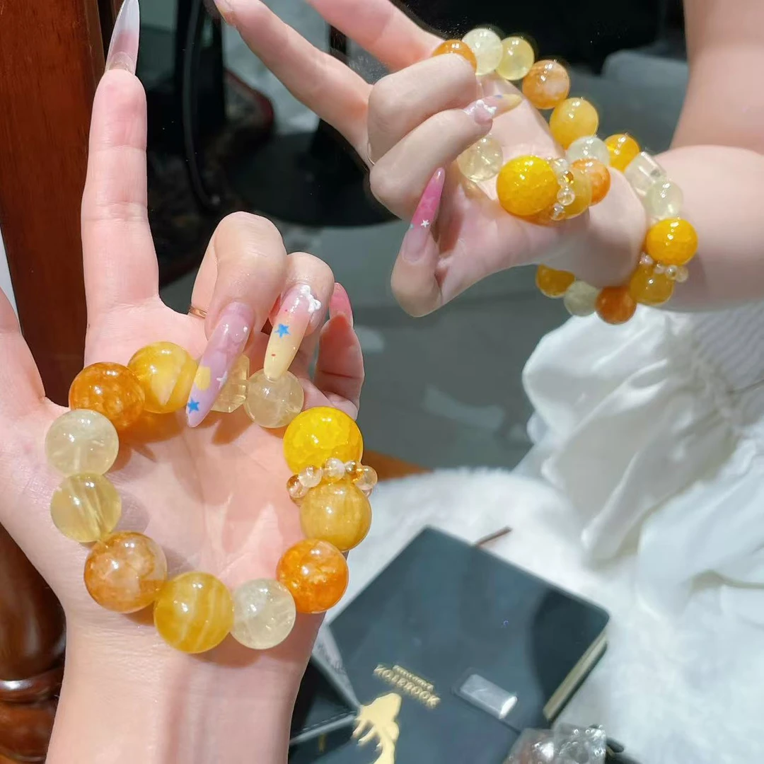 【日光岛屿】（拍两单）耶耶原创设计女士多宝水晶手串单圈