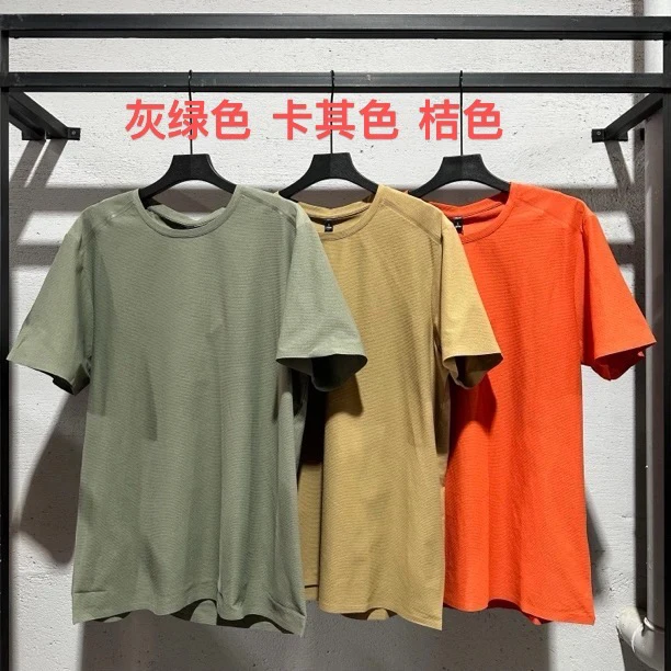 男士户外休闲百搭透气激光冲孔运动短袖通用T恤夏季男装宽松弹力