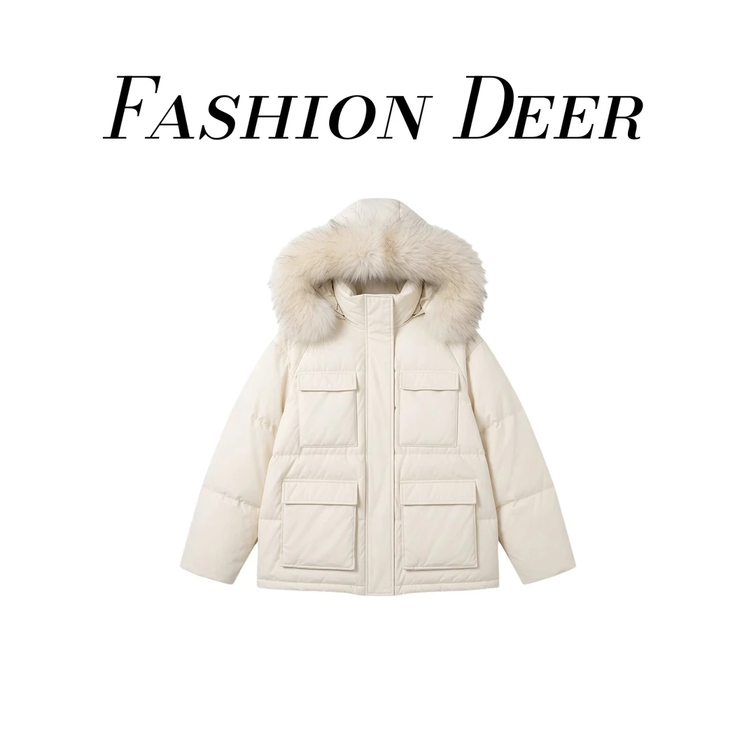 韩系温柔风超好看连帽外套女装2026新款冬装女士棉衣棉服洋气棉袄